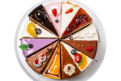 Different pieces of Halal certified cake.