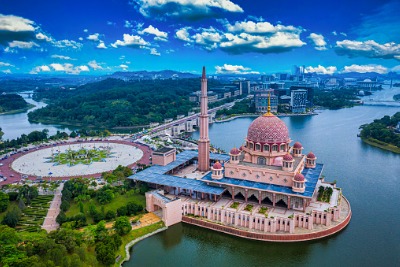 Putrajaya mosque in Malaysia.