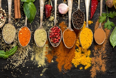 spices and herbs.