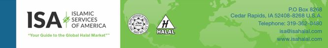 ISA is North American Pioneer of Halal Certification