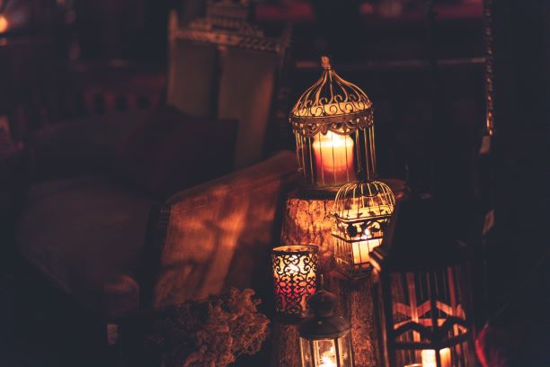 Moroccan lamps for Muslim Eid festival.