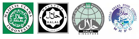 Halal accreditation bodies (MUI, JAKIM, MUIS, WHFC)