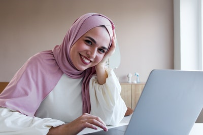 Muslim business woman.