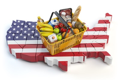 A shopping basket example of USA.