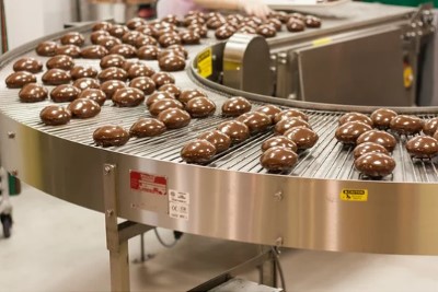 Halal chocolate production.