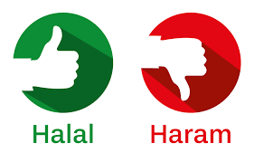 Halal thumbs up, Haram thumbs down