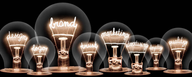 Light bulbs with powerful words