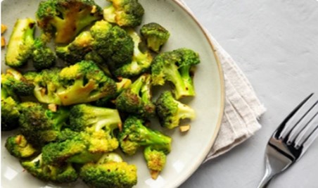 Halal stir fried broccoli.