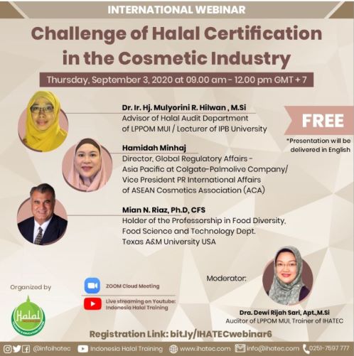 ISA Attended International Webinar about Halal Certification in Cosmetics Industry