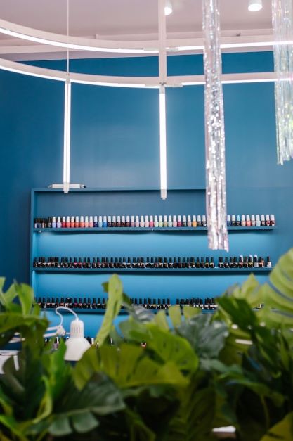 Halal nail polish station.