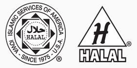ISA Halal certification logos.