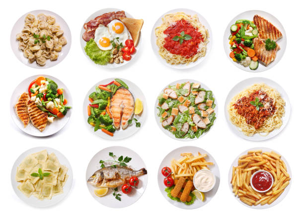Different Halal food platters