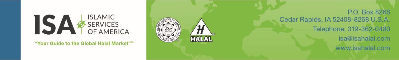 ISA Halal Certification Marks